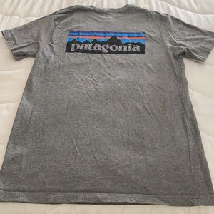 Gray Patagonia organic cotton P-6 T